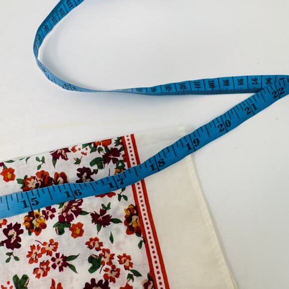 Sézane Floral Print Cotton Scarf Square Bandana 100% Organic Cotton - Picture 6 of 7